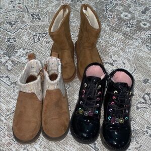 Brown and Black Kids Boots